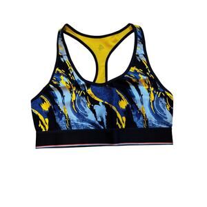 Fourlaps NWT Circuit Twisted Acrylic Cerilean Sports Bra Size S Athleisure Yoga